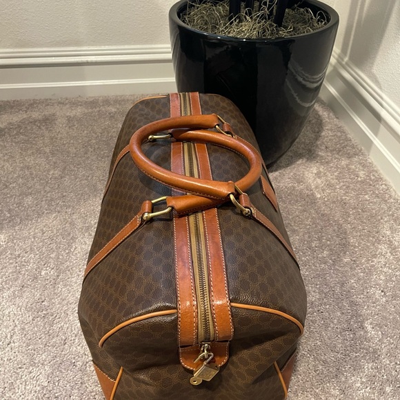 Vintage Celine Brown Macadam print Boston bag - Picture 5 of 9